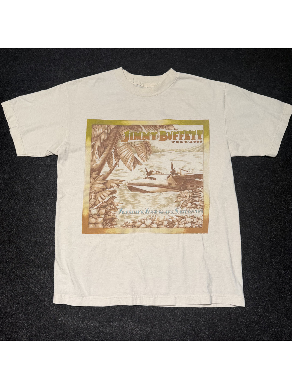 Vintage 2000 Jimmy Buffett Tour Graphic T-Shirt Medium Concert Merch Y2K Beachy